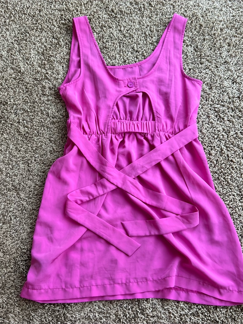 Forever 21 Hot Pink Mini Dress with Waist Tie
